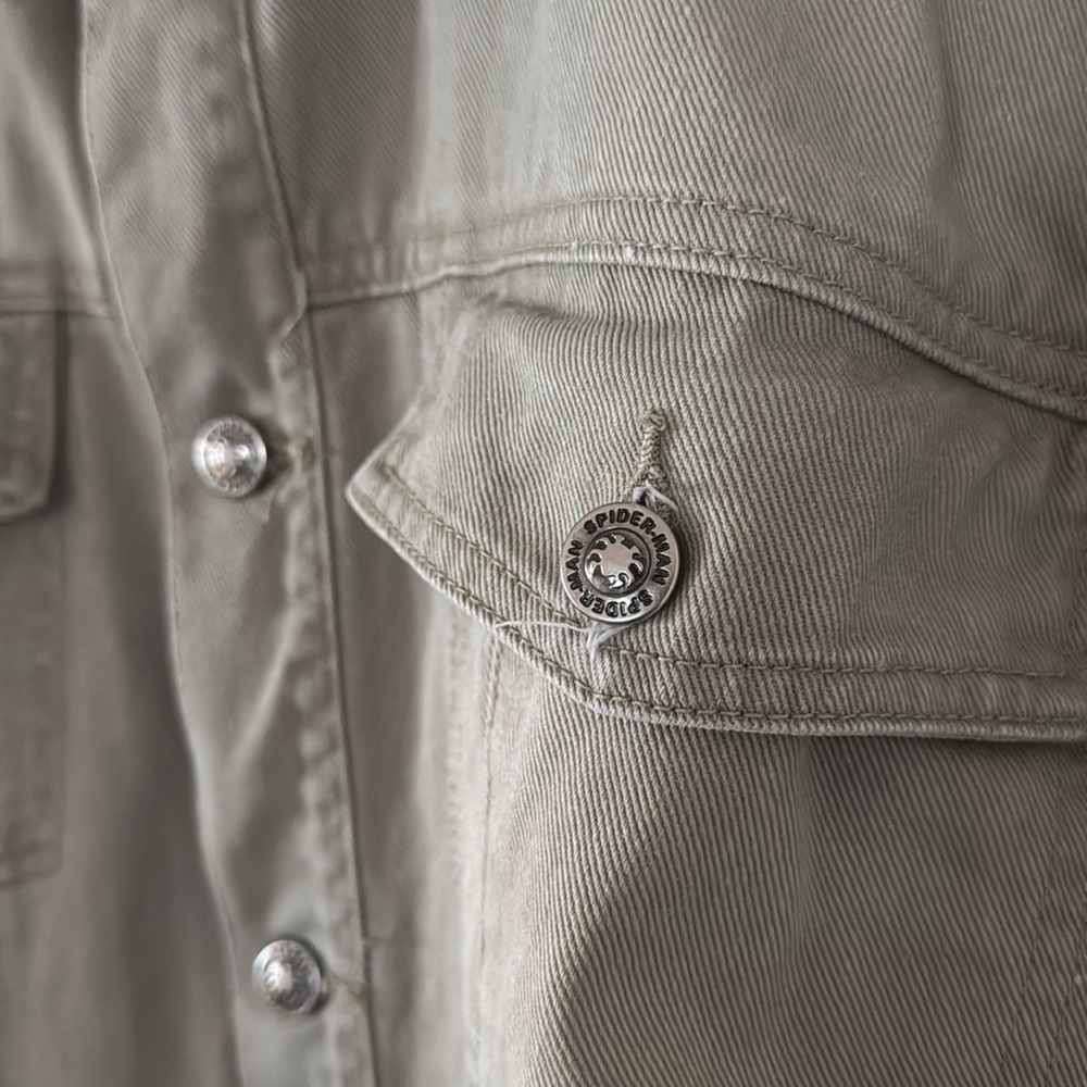 Vintage 2003 Spider-Man Denim Jacket / Large / Beige - Picture 8 of 15
